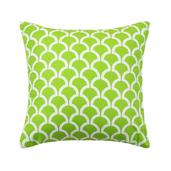 Scallop Pattern Chartreuse Green Throw Pillow Cover