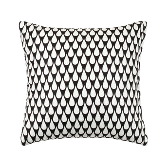 Tear Drop Black & White Throw Pillow Cover