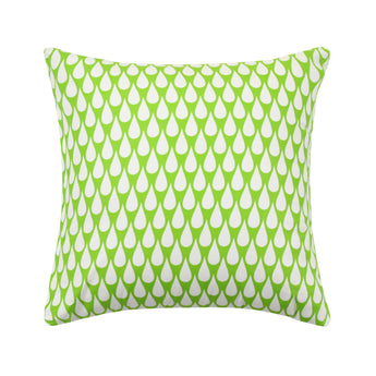 Tear Drop Chartreuse Green Throw Pillow Cover